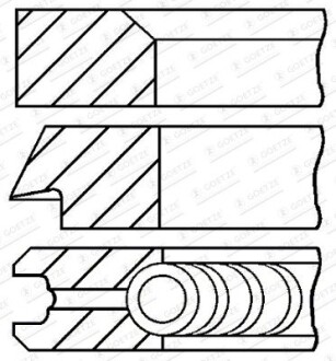 Кільця поршневі GOETZE ENGINE 08-453000-00