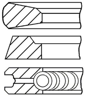 Кольца поршневые GOETZE ENGINE 08-502600-00 (фото 1)