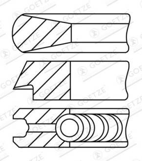 Кільця поршневі GOETZE ENGINE 08-782300-10