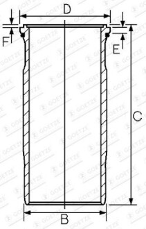 Гільза циліндра GOETZE ENGINE 15-459340-00