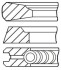 Комплект поршневих кілець std GOETZE ENGINE 08-143600-00 (фото 1)