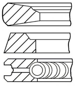 Комплект поршневих кілець std GOETZE ENGINE 08-143600-00 (фото 1)