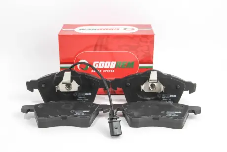 Тормозные колодки перед. T4 2.5TDI 96-03 (R15)(с датчиком) Goodrem RM1131