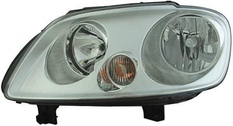 Vw фара основная галоген (visteon) с мотором,без ламп h7/h1 py21w w5w прав.caddy iii,touran 04- HELLA 1EE 010 203-021