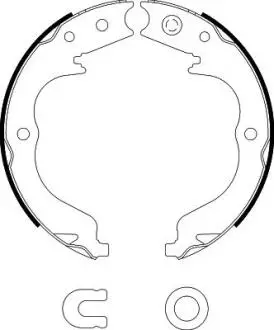 MITSUBISHI Колодки ручного торм.Grandis, Outlander 07- HELLA 8DA 355 050-041