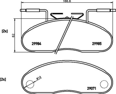 RENAULT колодки гальмівні передні Messenger B 120.35 HELLA 8DB 355 005-341