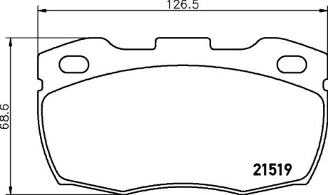 LAND ROVER Гальмівні колодки задні DEFENDER 90- HELLA 8DB 355 005-861