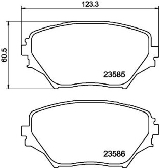 Тормозные колодки перед. toyota rav4 94-05 (sumitomo) HELLA 8DB355009-741