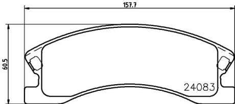 Тормозные колодки перед. grand cherokee 99-05 2.7-4.7 HELLA 8DB355011-541