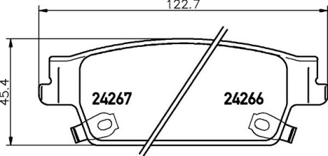 PRINT гальмівні колодки Cadillac SRX 04- HELLA 8DB 355 012-231