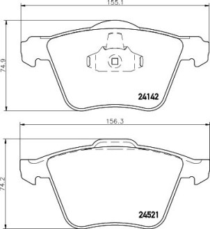 Тормозные колодки перед. ford mondeo 07-15/volvo s80 06- (ate) HELLA 8DB355013-001