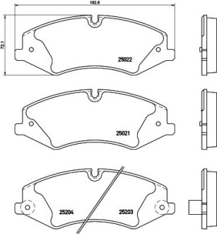 Колодки гальмівні дискові комплект; передн. HELLA 8DB355015551