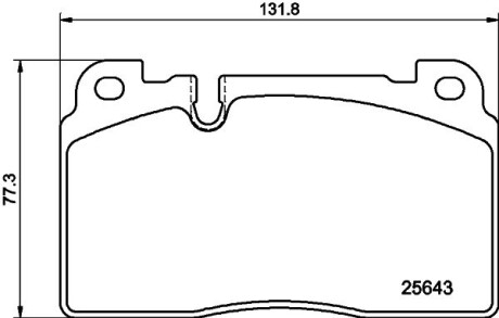 Дискові гальмівні колодки перед. Audi Q5 HELLA 8DB 355 020-241