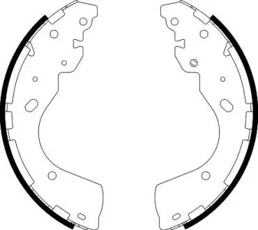 NISSAN гальмівні колодки барабанні Navara 05-, FORD RANGER HELLA 8DB 355 022-241