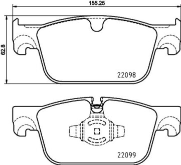 VOLVO гальмівні колодки передн. S60 20- HELLA 8DB 355 025-531