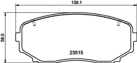 Тормозные колодки перед. Mazda CX-7/CX-9 07- (sumitomo) HELLA 8DB355032-941
