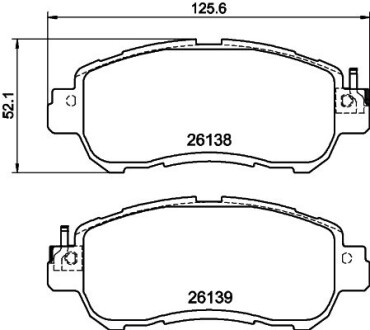 NISSAN Колодки гальмівні KICKS HELLA 8DB 355 040-571