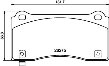 Колодки гальмівні передні TESLA MODEL 3 HELLA 8DB 355 040-861