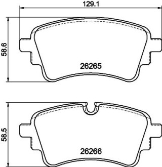 AUDI Колодки гальмівні A4 2.0 16-, A5 1.4 16-, VW HELLA 8DB 355 040-941 (фото 1)