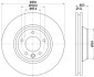 Диск гальмівний PRO перед. прав. Audi Q7 3.0TDI/Porsce Cayenne/VW Touareg 3.0TDI-6.0TDI 09.02- HELLA 8DD355109-781 (фото 4)