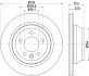 Диск гальмівний зад. 314X22X75,9 (вент.) VW Touareg 2.5TDI-6. HELLA 8DD 355 109-801 (фото 4)