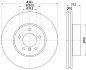 Тормозной диск перед. e60/e61 01-10 pro HELLA 8DD355109-921 (фото 4)