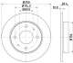 PRO MITSUBISHI Гальмівний диск задн. COLT CZC VI 1.5 06, COLT VI 1.1, 1.3, 1.5 04-, SMART HELLA 8DD 355 111-531 (фото 1)