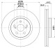 Тормозной диск перед. avensis t25 04- HELLA 8DD 355 111-651 (фото 4)