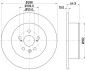 PRO TOYOTA Диск гальмівний задн. Avensis 99- HELLA 8DD 355 111-701 (фото 4)