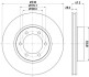 Тормозной диск перед. cruiser 300/prado/lexus gx 01-10 3.0-4.7 HELLA 8DD355111-861 (фото 4)