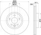 Тормозной диск пер. Mondeo/Mondeo/S-Max 07-14 (PRO) HELLA 8DD355116-221 (фото 1)