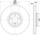 PRO HIGH CARBON BMW Гальмівний диск передн. лівий X5 (E70), X5 (F15, F85), X6 (E71, E72) HELLA 8DD 355 120-721 (фото 4)