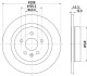 (16") Диск гальмівний задній Opel Astra K 1.0-1.6D 06.15- HELLA 8DD 355 122-741 (фото 4)