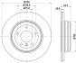 PRO HIGH CARBON BMW Диск гальмівний задн. (вентил.) 5-serie E60/61 HELLA 8DD 355 128-121 (фото 4)