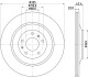 Тормозной диск зад. A8/Phaeton/Coninental 02- 3.0-6.0 (НС PRO) HELLA 8DD355129-801 (фото 4)