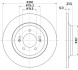 PRO HYUNDAI Гальмівний диск задн. i30 17- HELLA 8DD 355 131-381 (фото 1)