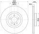 PRO VW Гальмівний диск передн. POLO VI 17- HELLA 8DD 355 132-011 (фото 1)