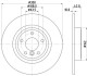 PRO JAGUAR Гальмівний диск задн. XE 2.0 15-, XF II 2.0 15-, XF SPORTBRAKE 2.0 D 17- HELLA 8DD 355 132-391 (фото 4)