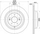 PRO HIGH CARBON KIA Гальмівний диск задн. STINGER 2.0 17-, GENESIS HELLA 8DD 355 132-661 (фото 4)