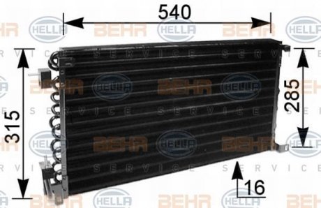 Радиатор кондиционера HELLA 8FC 351 036-041