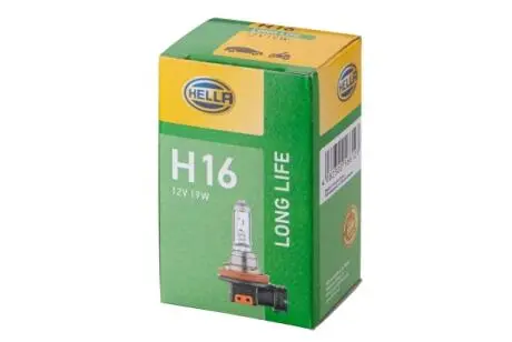 Лампа розжарювання H16 12V 19W PGJ19-3 LONG LIFE HELLA 8GH 186 996-001