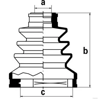 Пильник ШРУС гумовий + змазка HERTH+BUSS JAKOPARTS J2881000