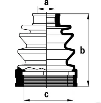 Пильник ШРУС гумовий + змазка HERTH+BUSS JAKOPARTS J2885008