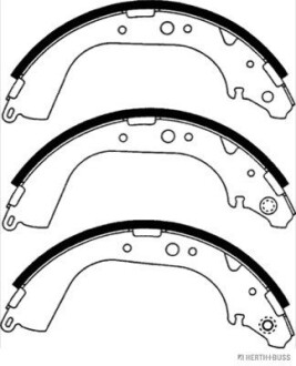 Колодки гальмівні барабанні задні TOYOTA LAND CRUISER (Jakoparts) HERTH+BUSS JAKOPARTS J3502039