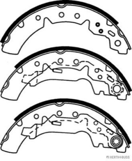 Гальмiвнi колодки, к-кт. HERTH+BUSS JAKOPARTS J3502070