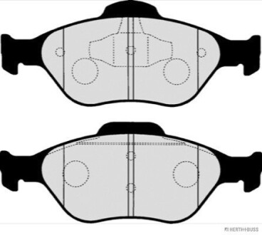 Колодки гальмівні дискові передні MAZDA 2, FORD s) HERTH+BUSS JAKOPARTS J3603063