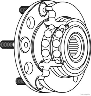 Ступиця колеса з підшипником задн. Mazda3 I 03-13, Mazda5 I 05-10 HERTH+BUSS JAKOPARTS J4713036