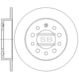 Тормозной диск задний Hi-Q SD1083 (фото 1)