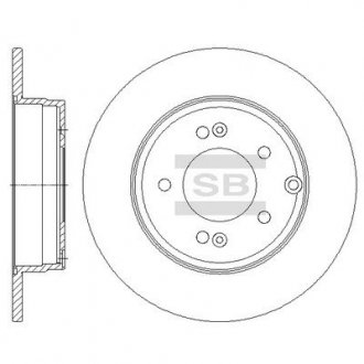 Тормозной диск задний Hi-Q SD1099 (фото 1)