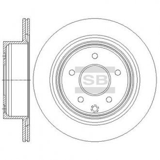 Тормозной диск задний Hi-Q SD4241 (фото 1)